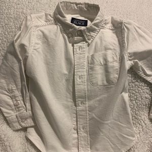 THE CHILDRENS PLACE Long Sleeve Button Down - Boys 18/24 mth. Ex Cond! White